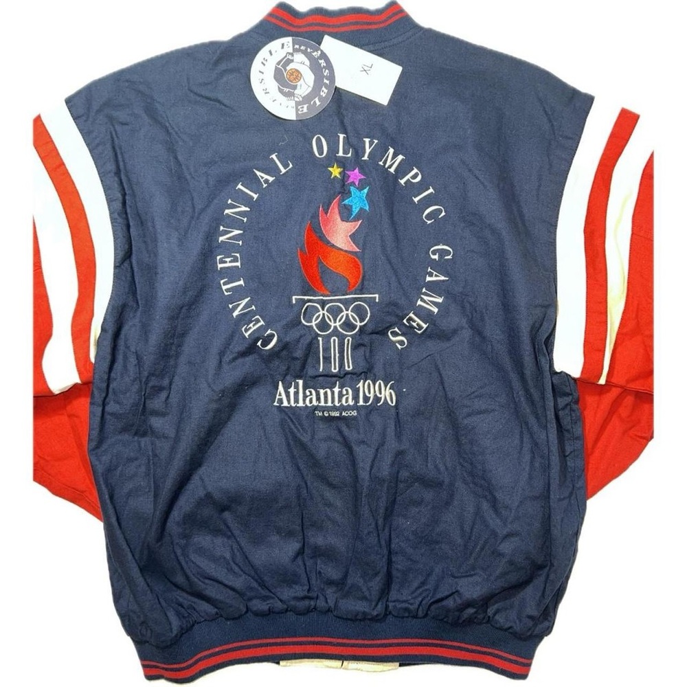 Vintage USA Bomber Jacket 1996 Olympics Atlanta United States America Adult XL
